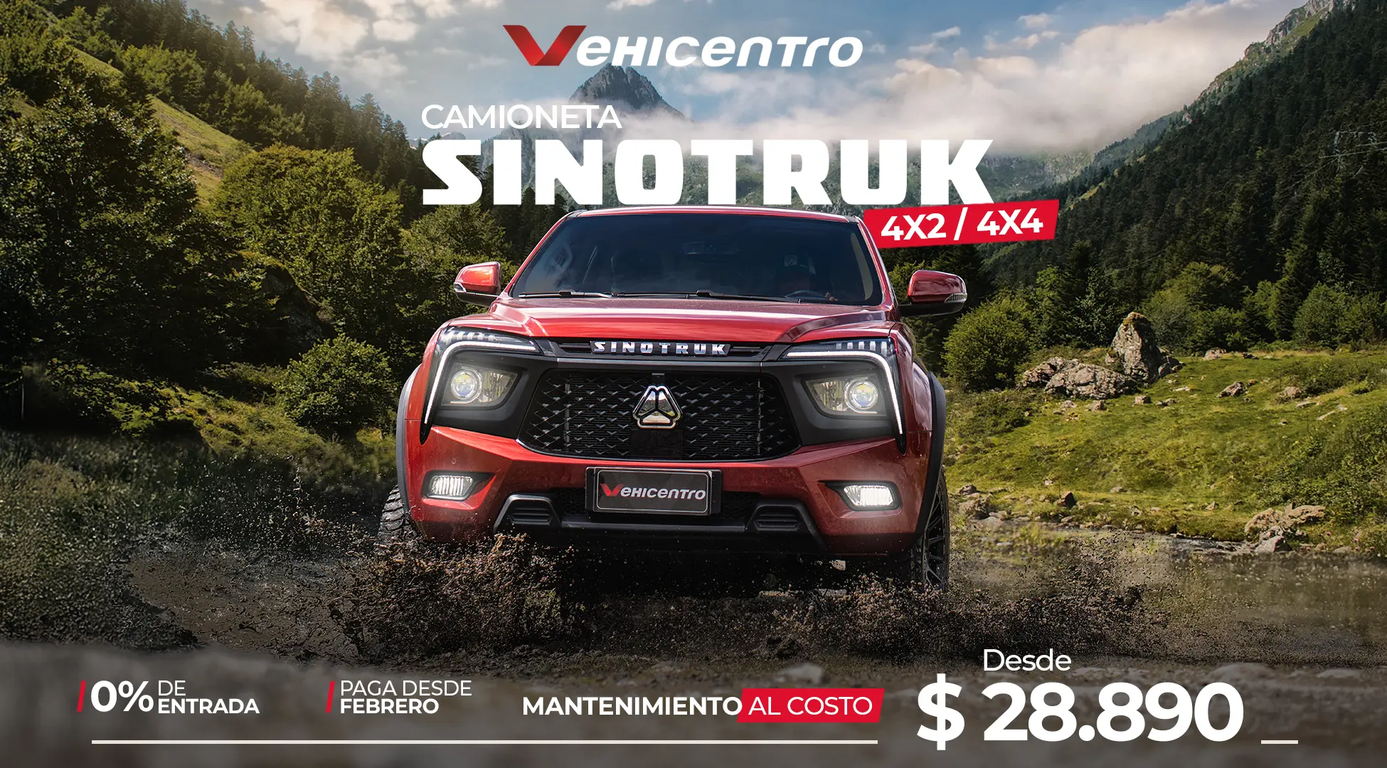 Camioneta Sinotruk 4x4 y 4x2 | Marca oficial de la vuelta al Ecuador | La nueva era ha comenzado 