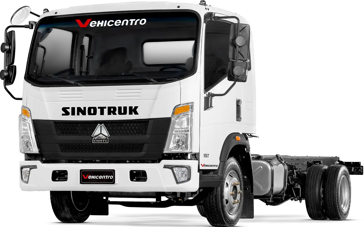 CAMIÓN Sinotruk 1067 5 TON CABINA Y MEDIA de la serie 100 con 141 HP caballos de fuerza 2025 encuentralo en Vehicentro AM precio desde 29890 imagen tres cuartos