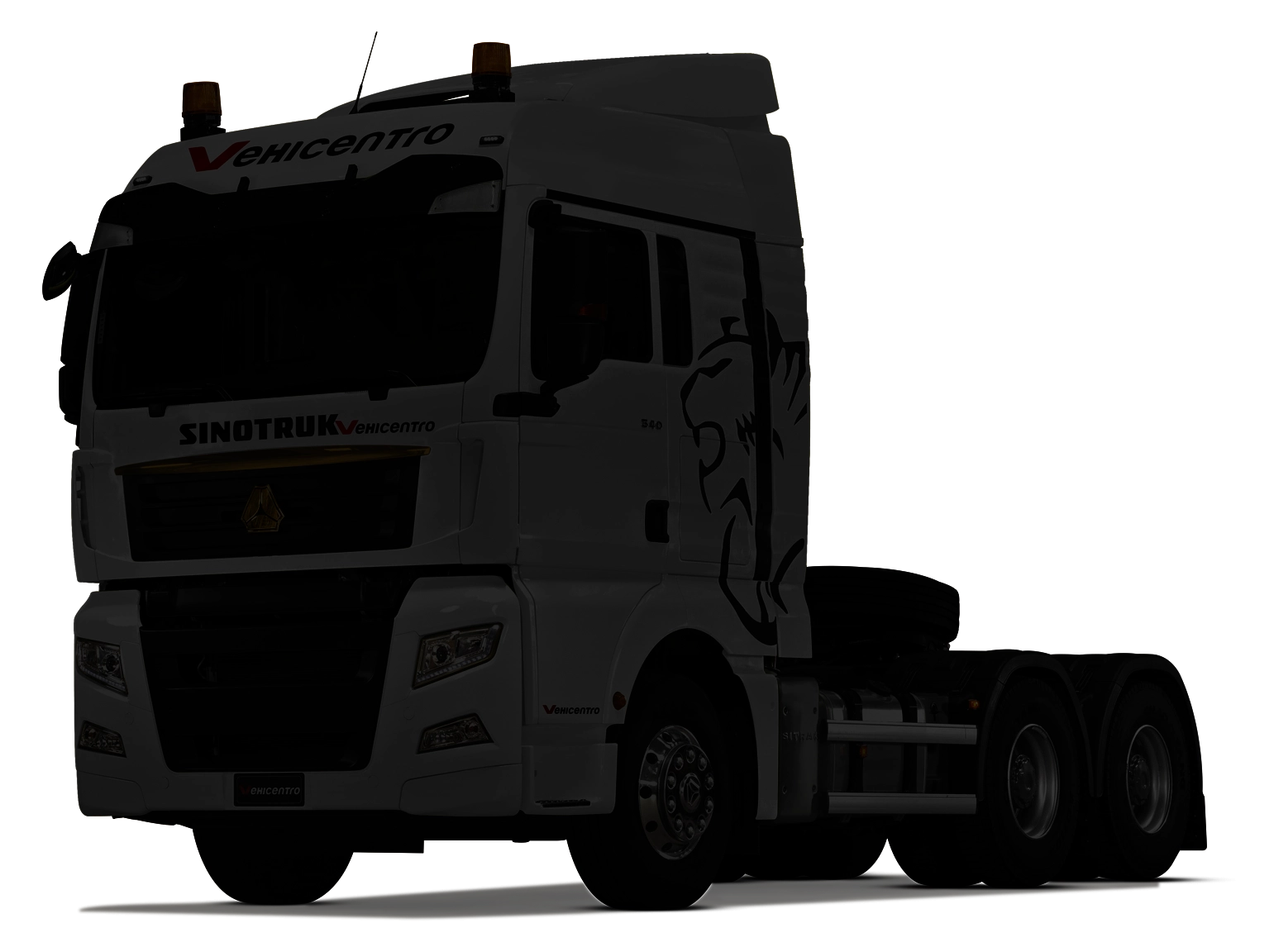CABEZAL Sinotruk 4187 28 TON CON RETARDADOR de la serie T7H con 390 HP caballos de fuerza 2026 encuentralo en Vehicentro AMBATO precio desde 76990 imagen tres cuartos
